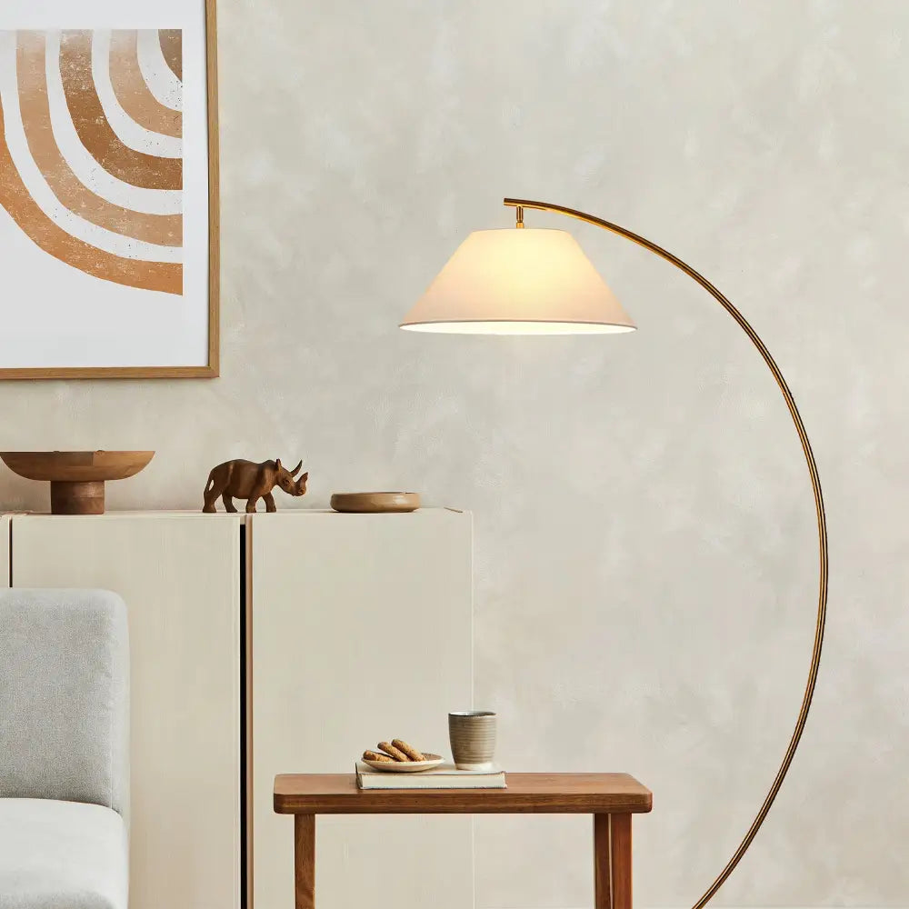 Remi Floor Lamp - Black/Brass