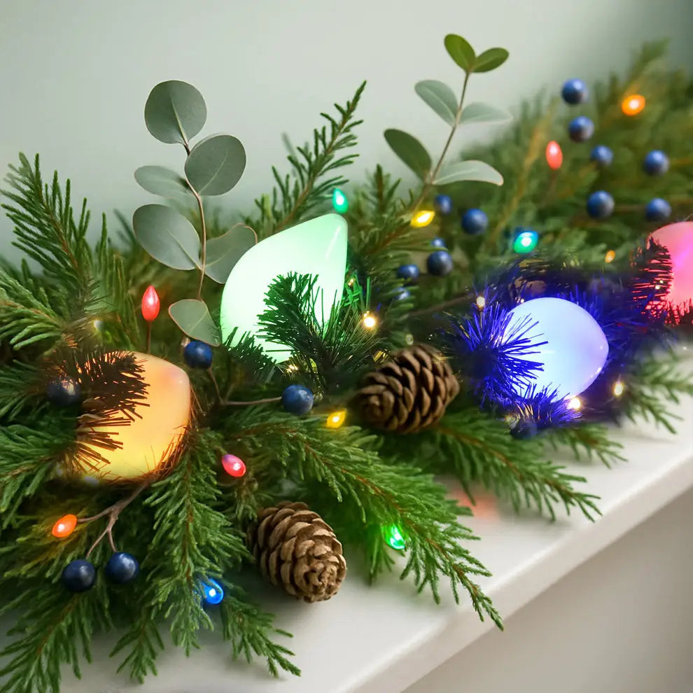 8M Multi Colour LED Connectable Large Pinecone String Light Kit
