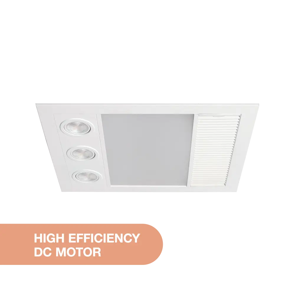 Martec Linux Mini DC 3 in 1 Bathroom Heater and Exhaust Fan with Tricolour LED Light