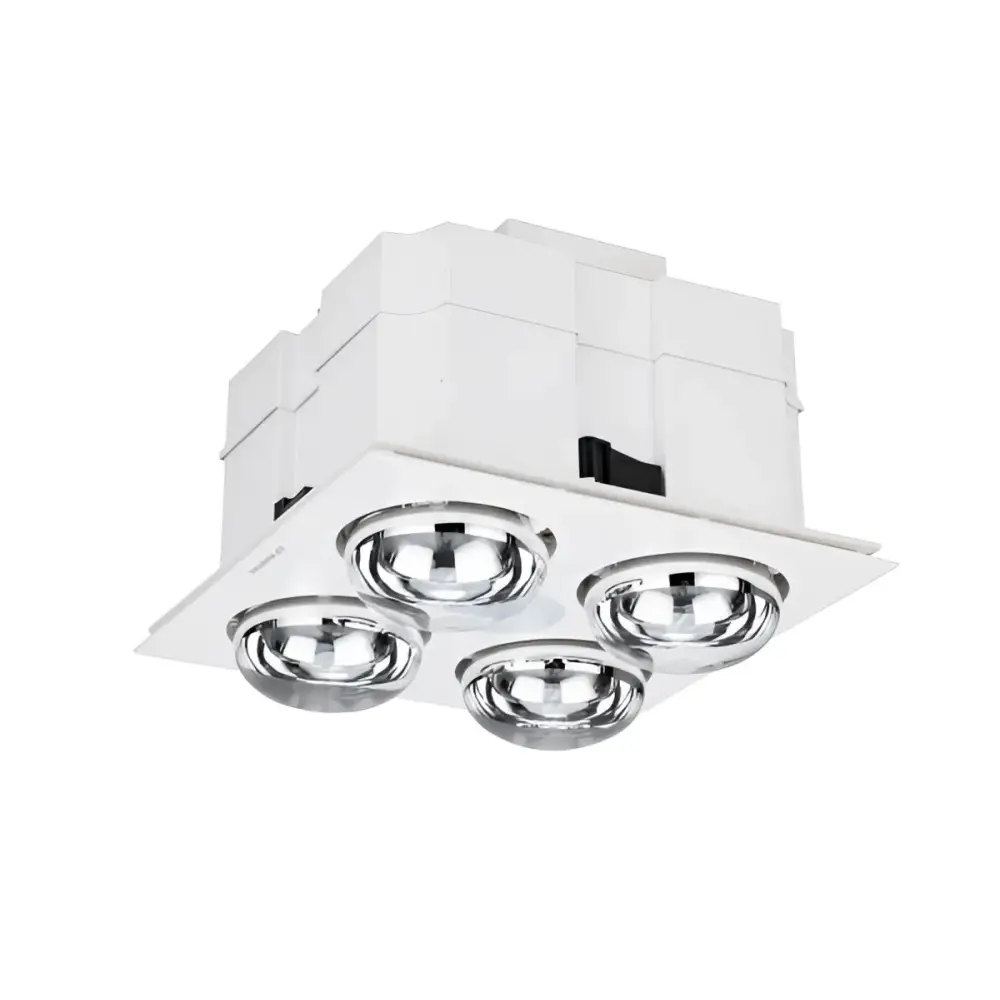 Forme 4 3-in-1 Bathroom Heater with 4 Heat Lamps, Exhaust Fan with Tricolour LED Light