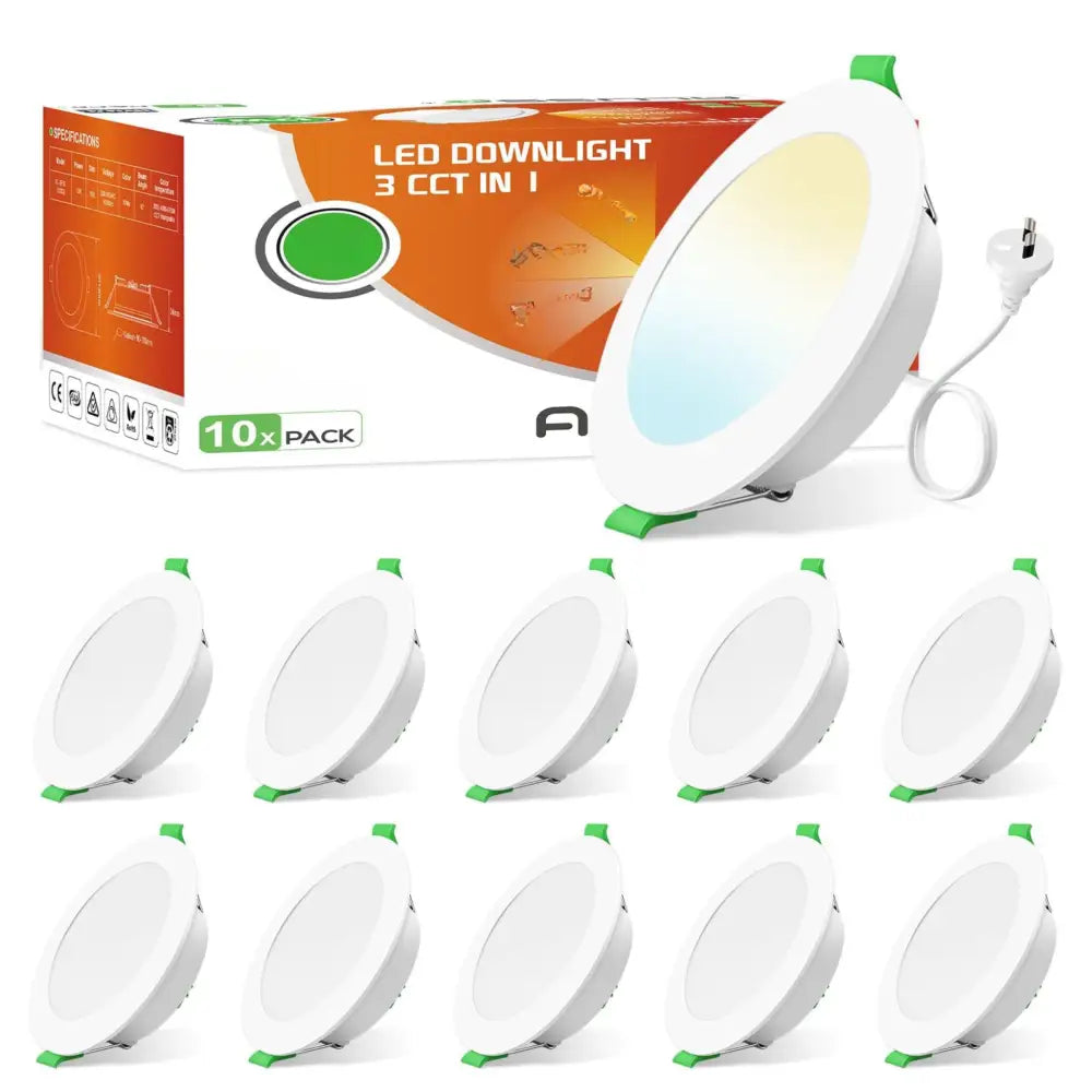 UltraSlim Mini 10W Tri-Colour Dimmable LED Downlight | 70mm Cut-Out