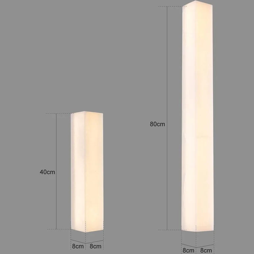 Marbella Alabaster Stone Bathroom Vanity Tri-Colour Dimmable LED Interior Wall Light