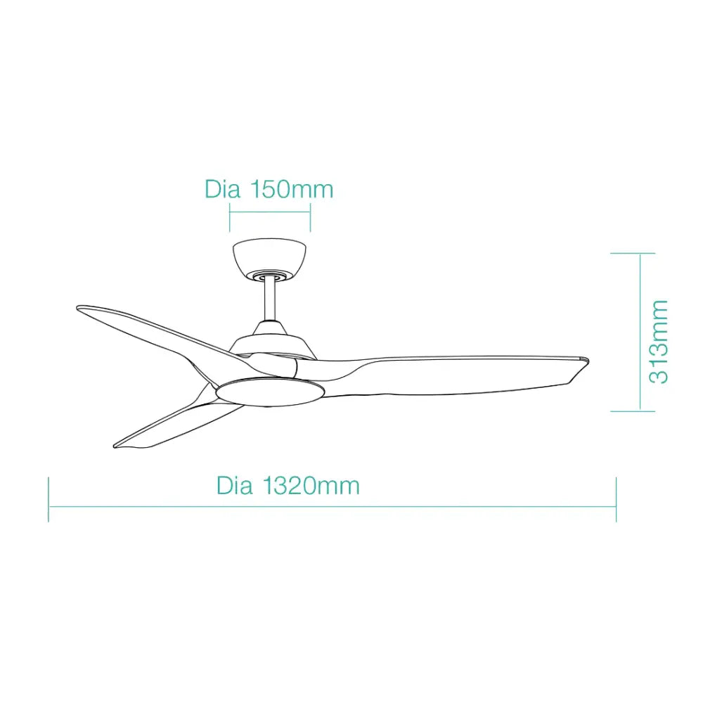 Impact Smart Ceiling Fan with ABS Blades and Tri-Colour LED – greenearth.net.au