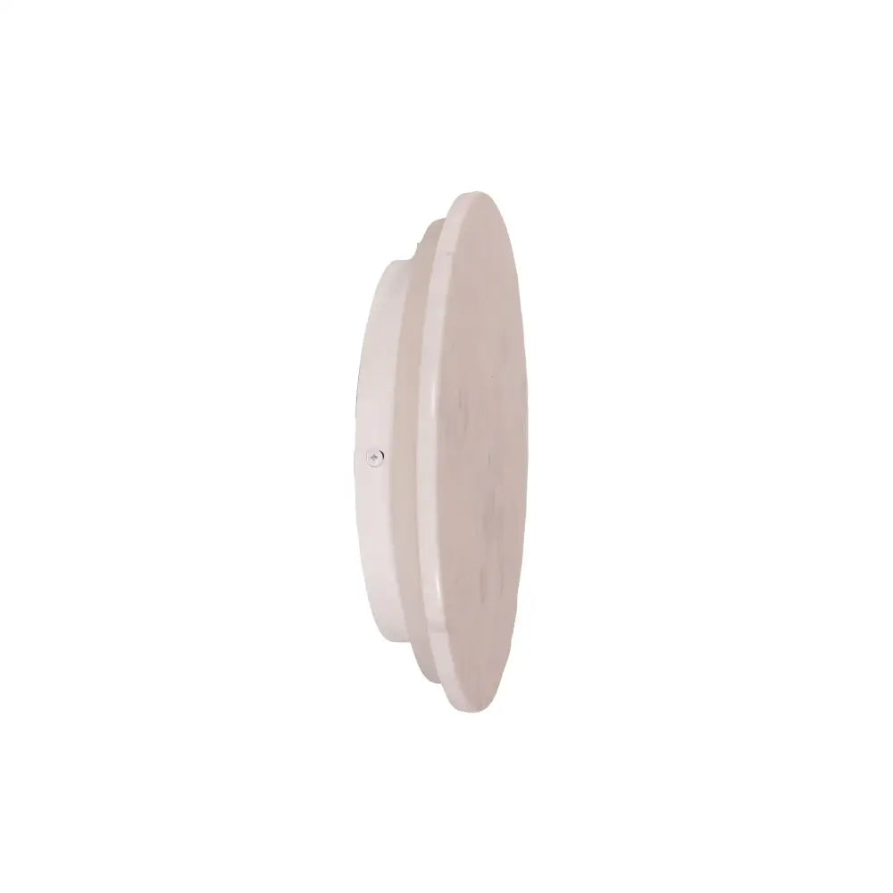 Round beige object on a white background