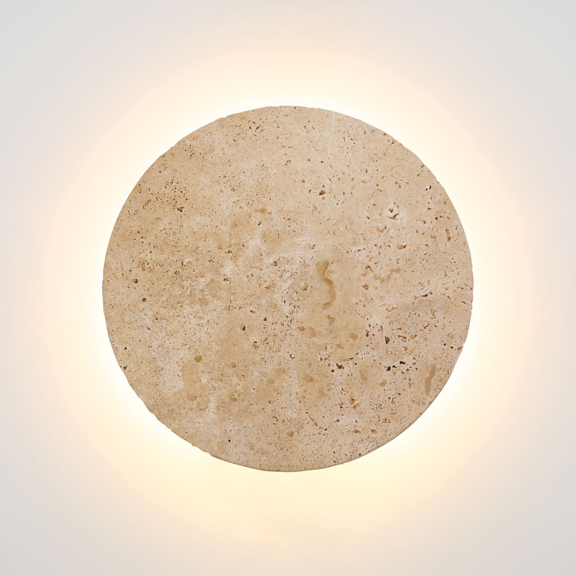 Dot 25 Travertine LED Wall Light | 14W Tri-Colour Natural Stone IP44