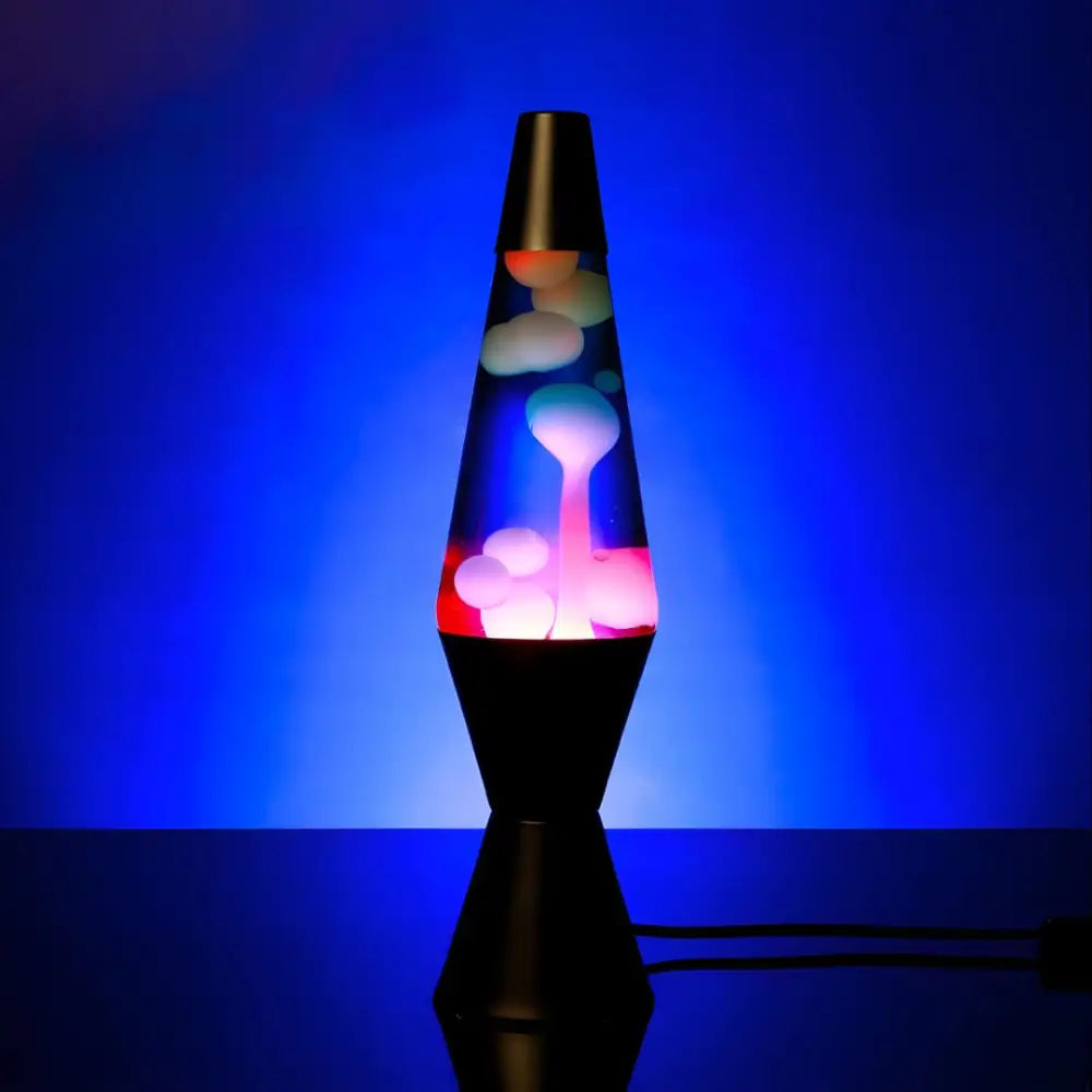 Diamond-style pink ombre glass lava lamp glowing in motion – available at greenearth.net.au