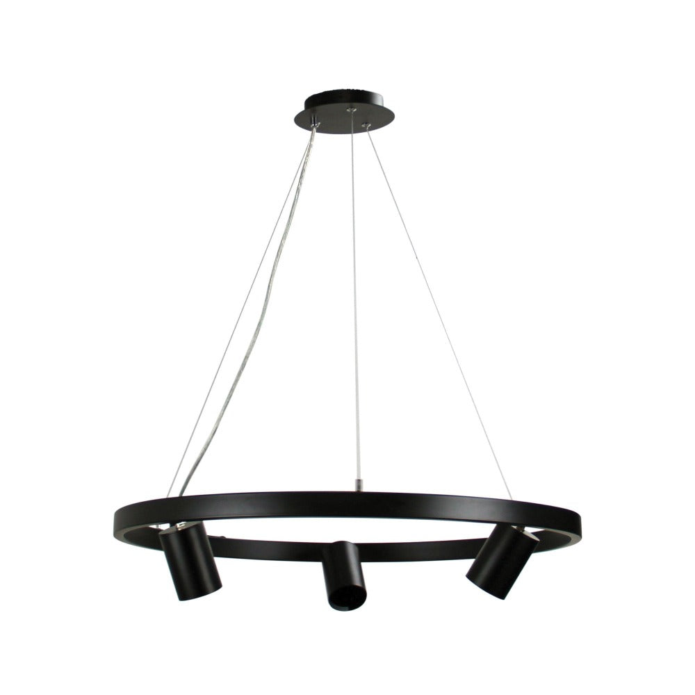 Pano Black 3-Light Adjustable Spot Pendant