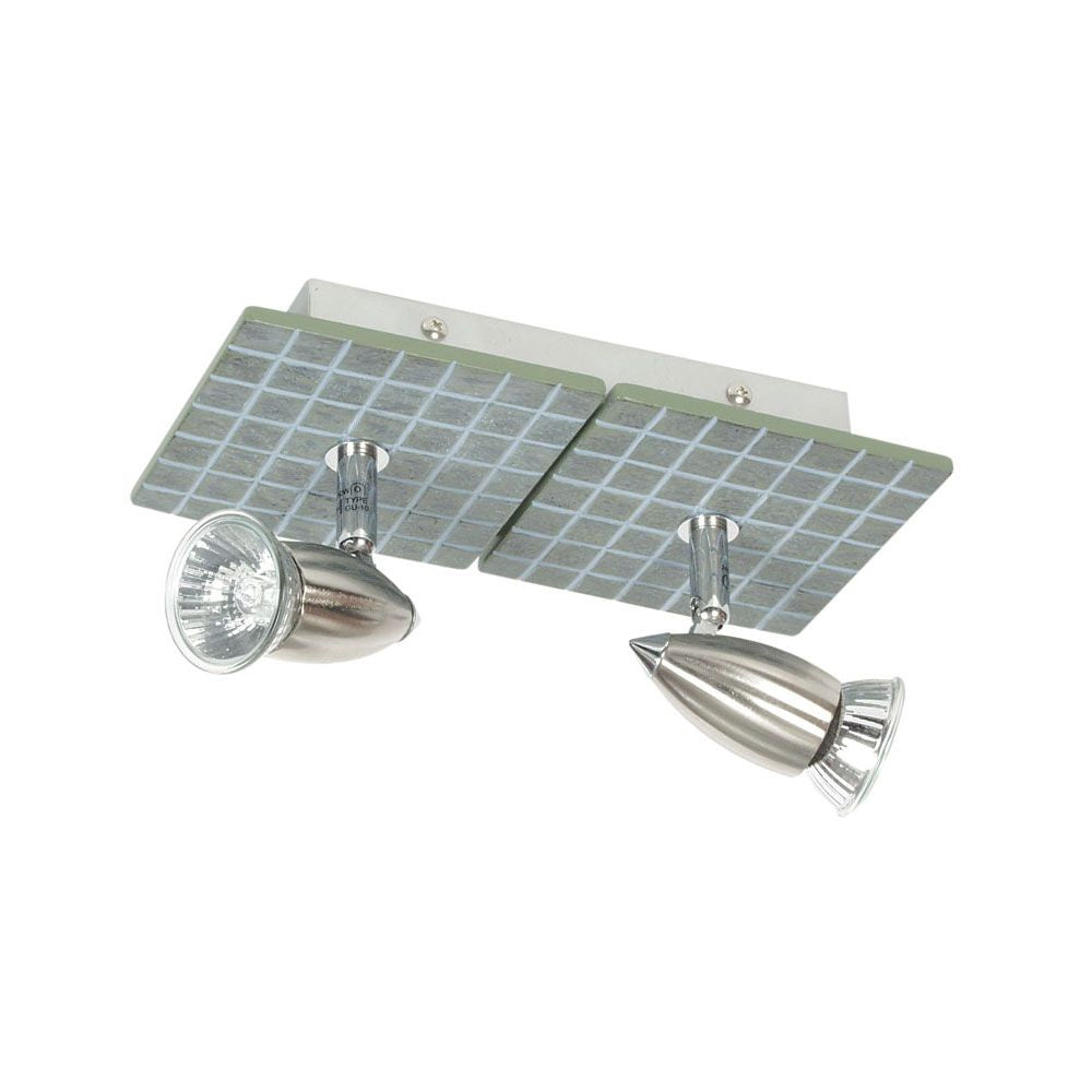 Oriel SLATE - 1/2/3/4 Light Tiled Resin Adjustable Spotlight