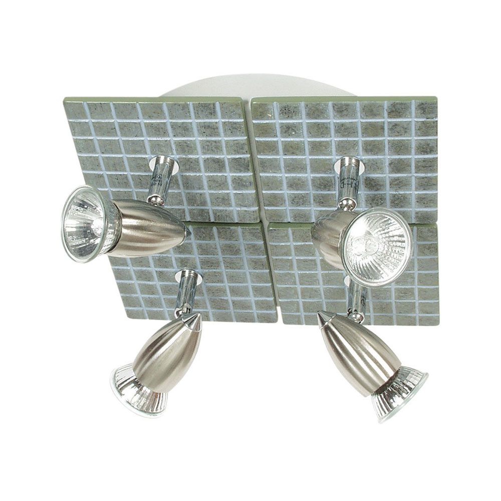 Oriel SLATE - 1/2/3/4 Light Tiled Resin Adjustable Spotlight