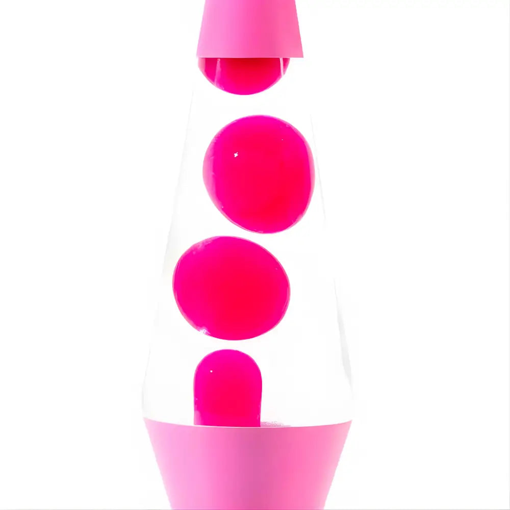 37cm retro diamond lava lamp in pastel pink finish, flowing pink lava light from greenearth.net.au
