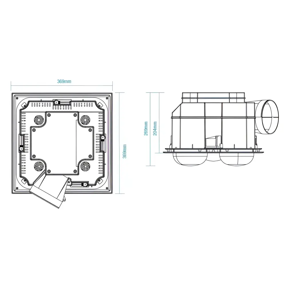 Martec Striker 4 - 3 in 1 Bathroom Heater and Exhaust Fan with Tricolour LED Light
