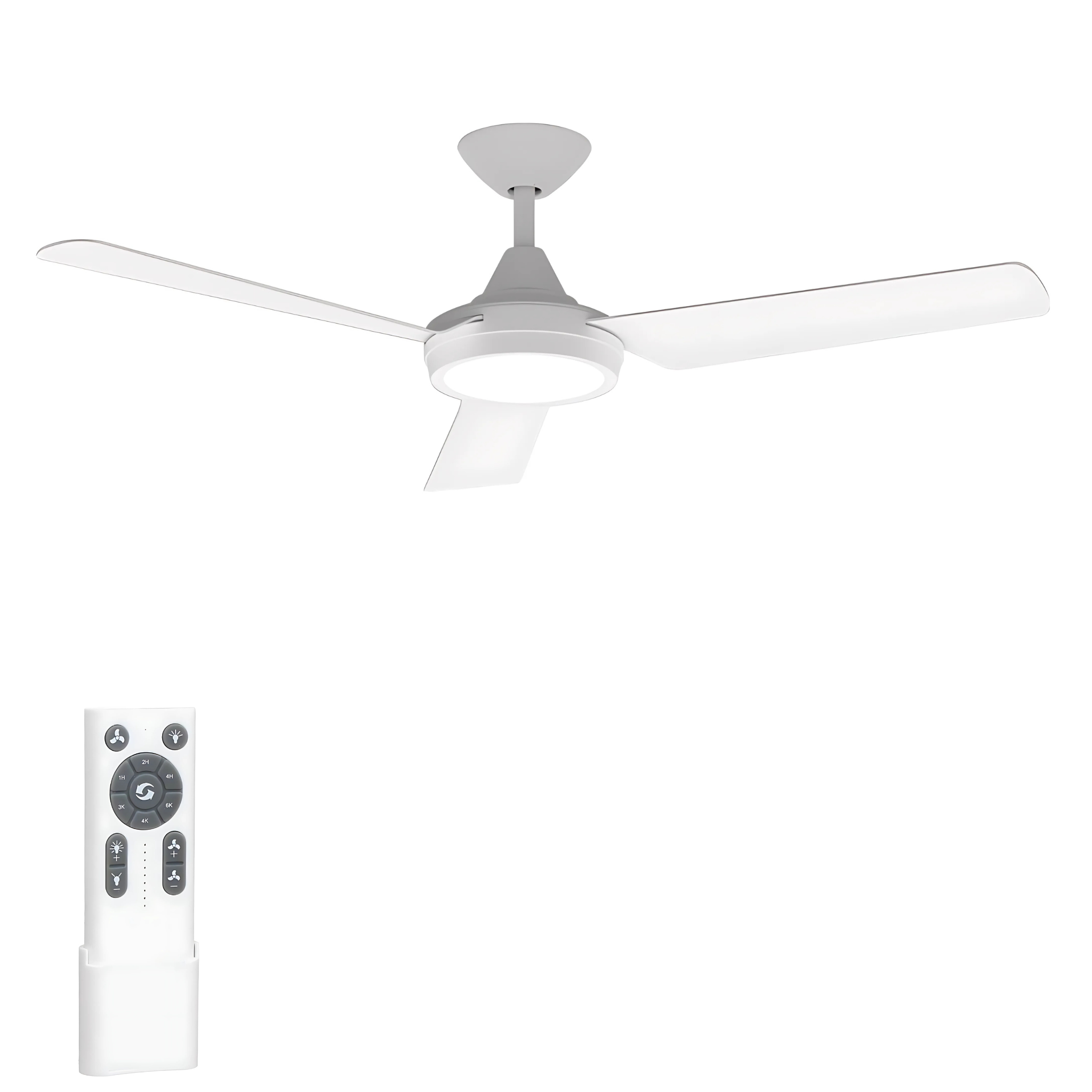 AXIS 48" White DC Ceiling Fan with Remote & CCT LED Light