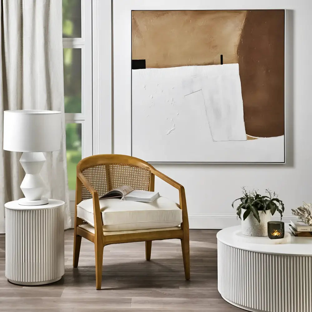 CAFE LIGHTING & LIVING Table Lamp Abstract Table Lamp - White 12281