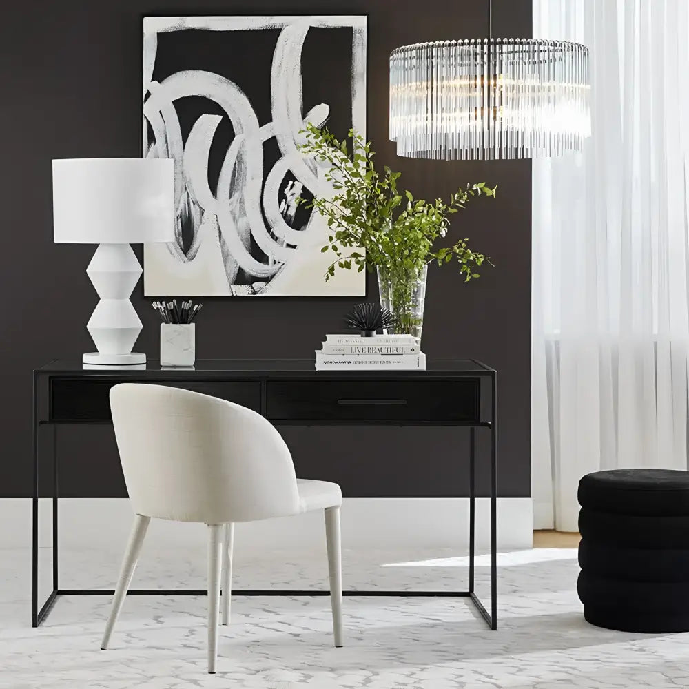 CAFE LIGHTING & LIVING Table Lamp Abstract Table Lamp - White 12281