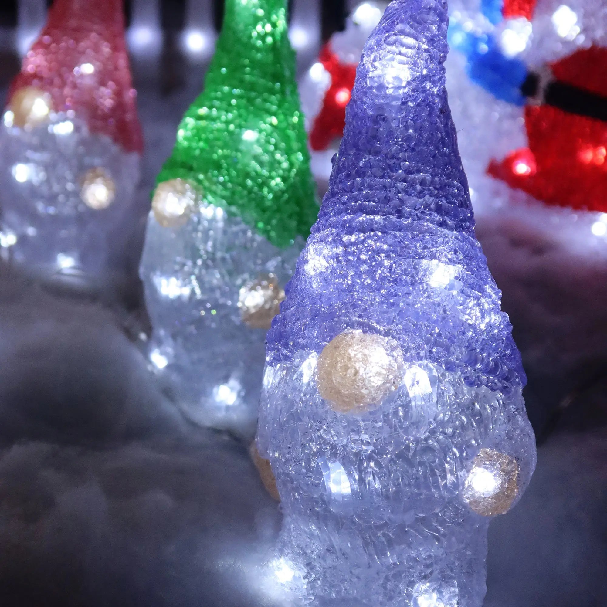 Acrylic Christmas Gonk Lights Mini Gonk Led Set of 5