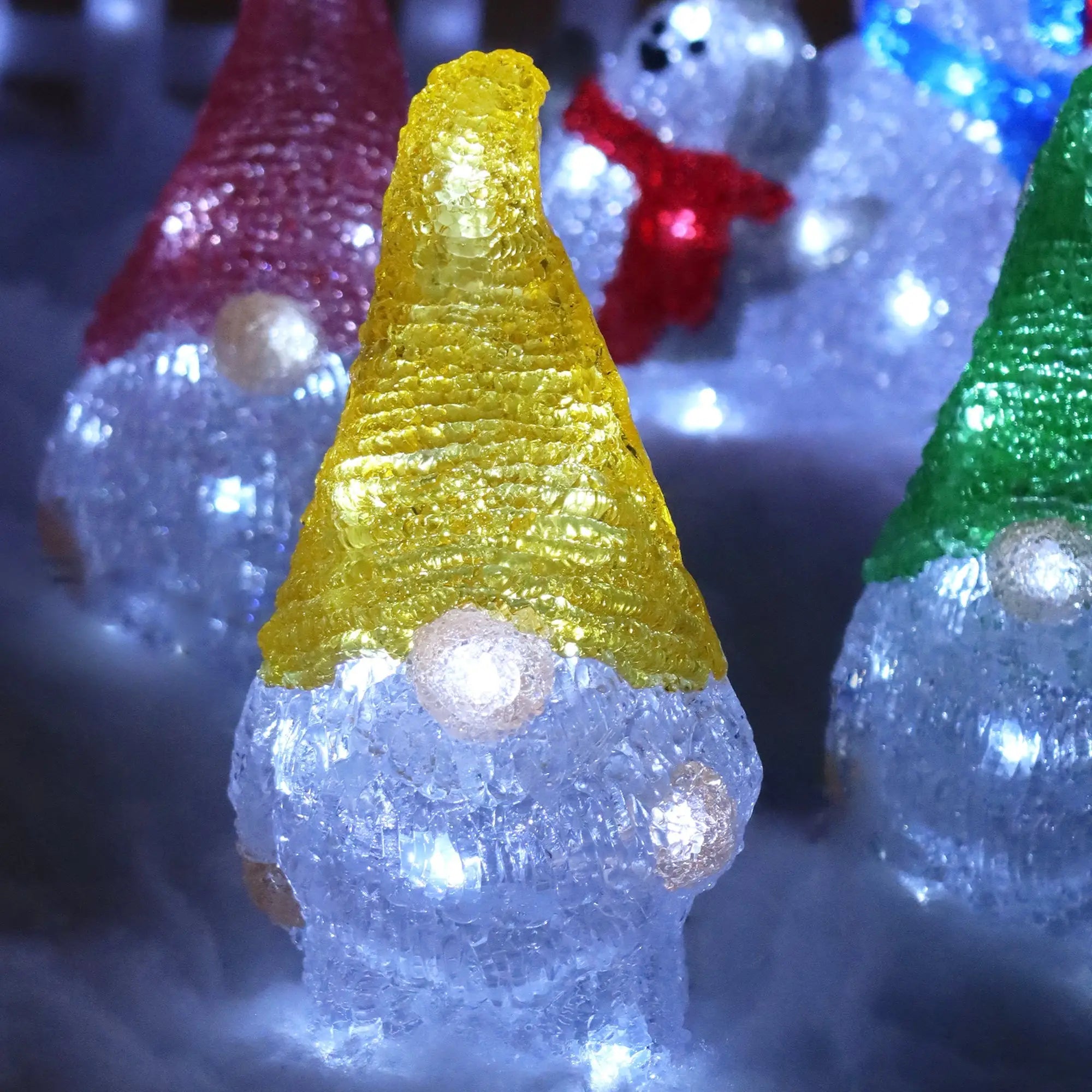 Acrylic Christmas Gonk Lights Mini Gonk Led Set of 5