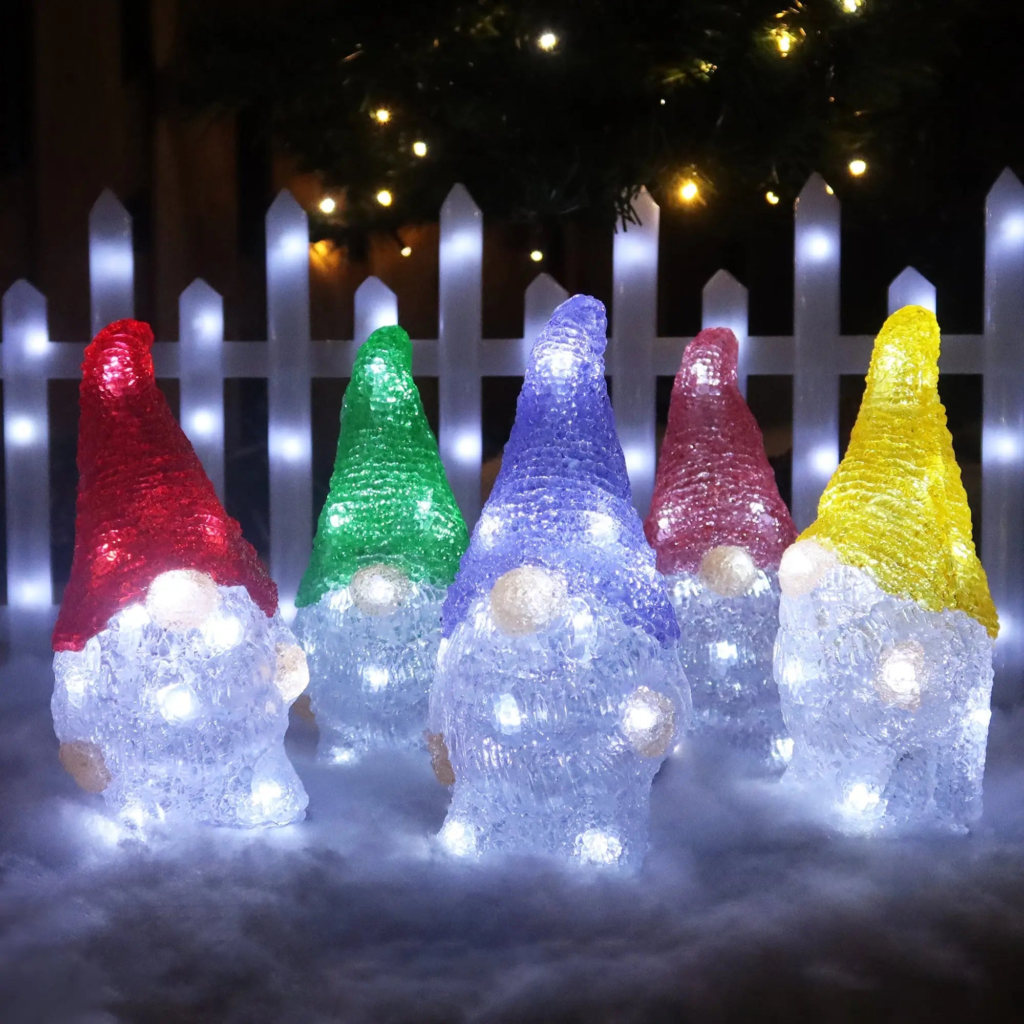 Acrylic Christmas Gonk Lights Mini Gonk Led Set of 5