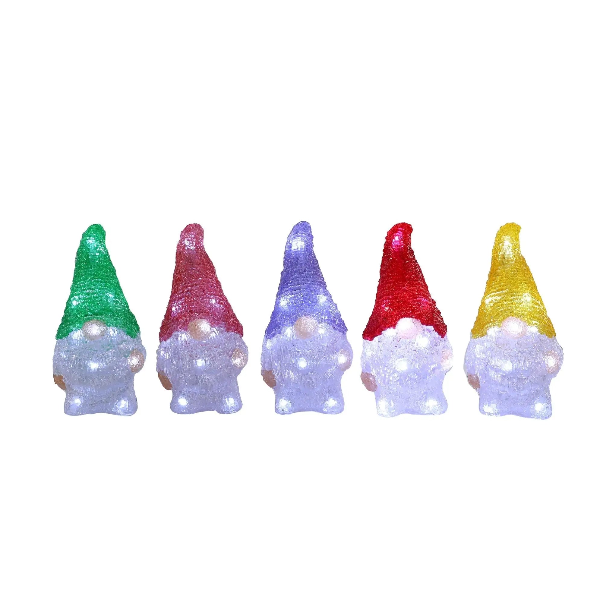 Acrylic Christmas Gonk Lights Mini Gonk Led Set of 5