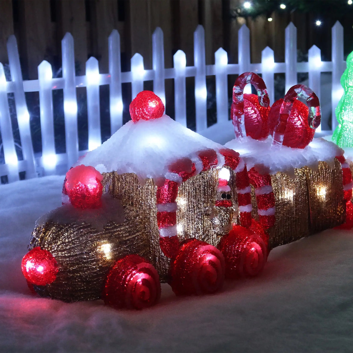 Acrylic Christmas Train Decor for Indoor & Outdoor