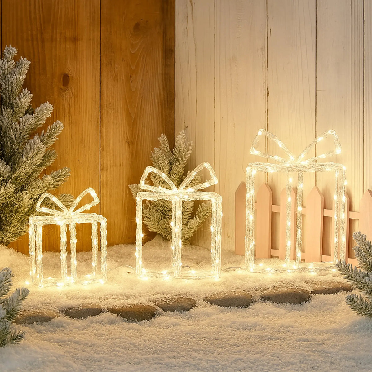 Acrylic Flat Giftbox Set of 3 - Elegant Lighting Decor