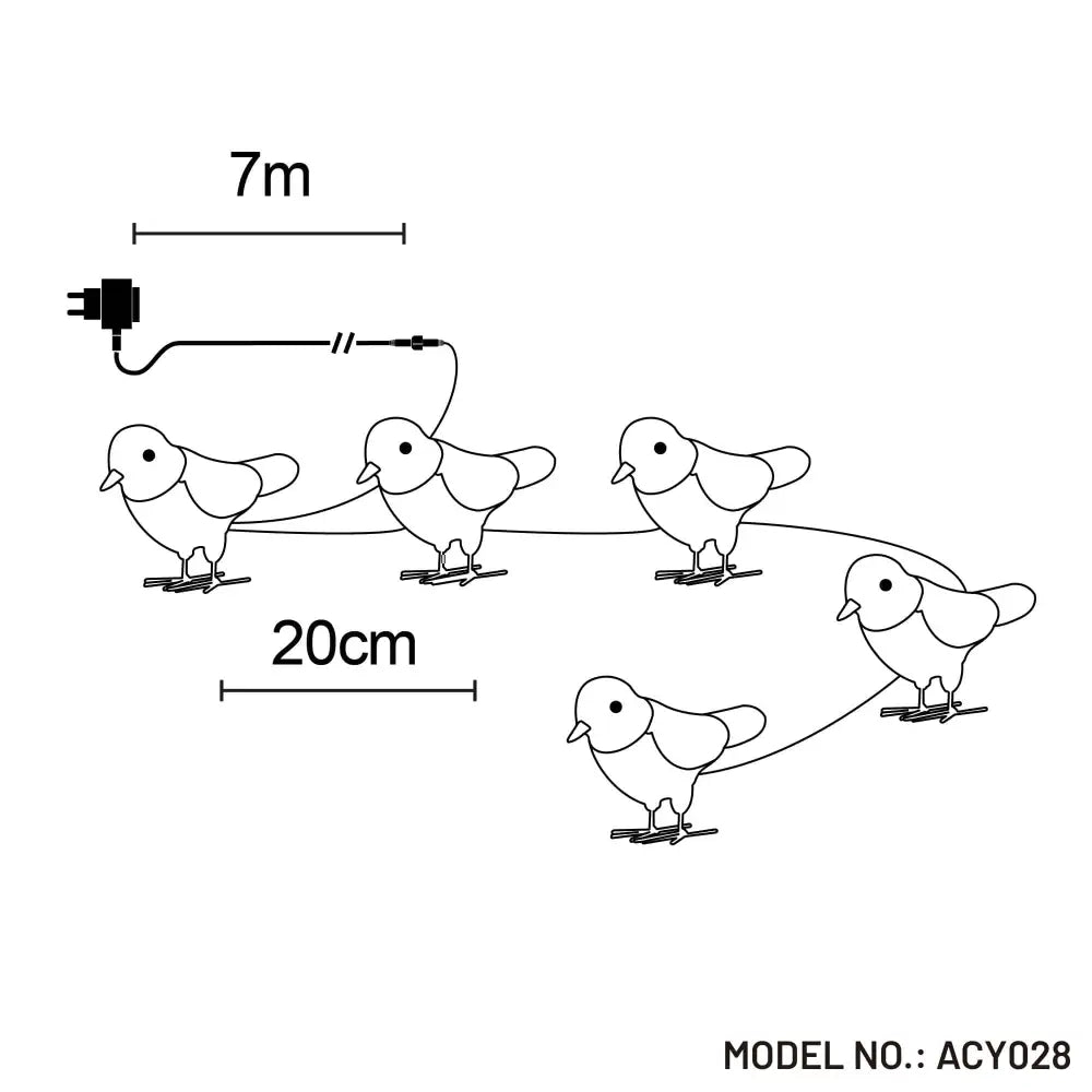 Promo Christmas Figure Acrylic Baby Bird (5pcs/set) ACY028-P