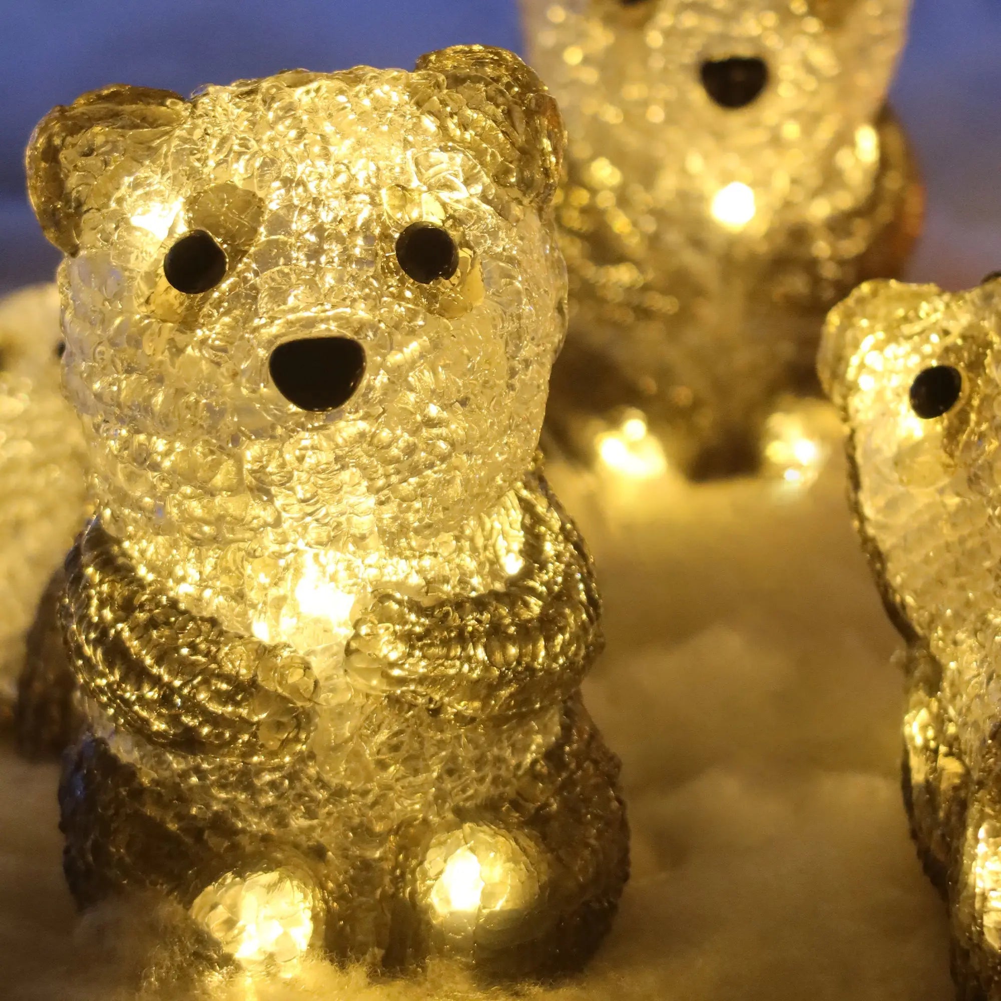 Acrylic Panda Christmas Lights Mini Sitting Set of 5