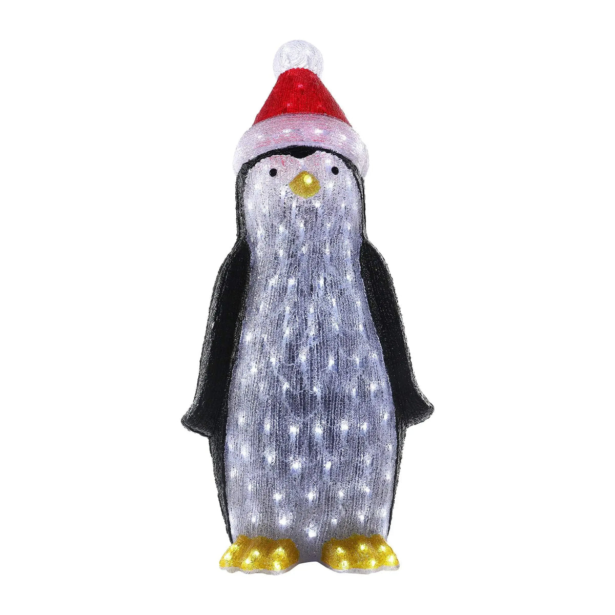 Acrylic Penguin with Christmas Hat Green Earth