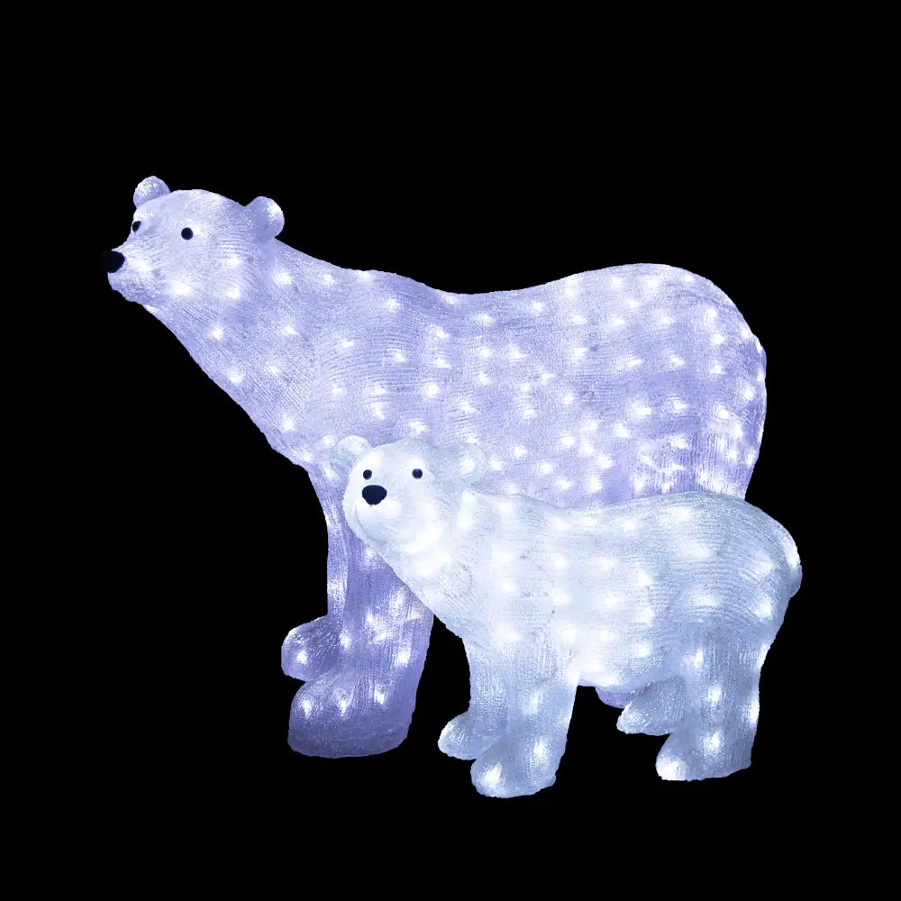 Promo Christmas Figure 42cm Acrylic Polar Bear - 2 Sizes - Xmas Decoration LL001009-P