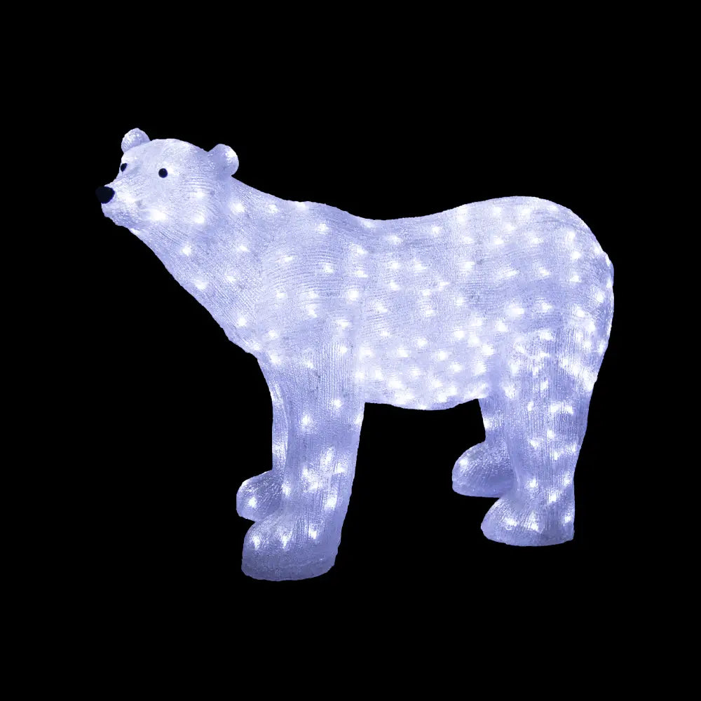 Promo Christmas Figure Acrylic Polar Bear - 2 Sizes - Xmas Decoration