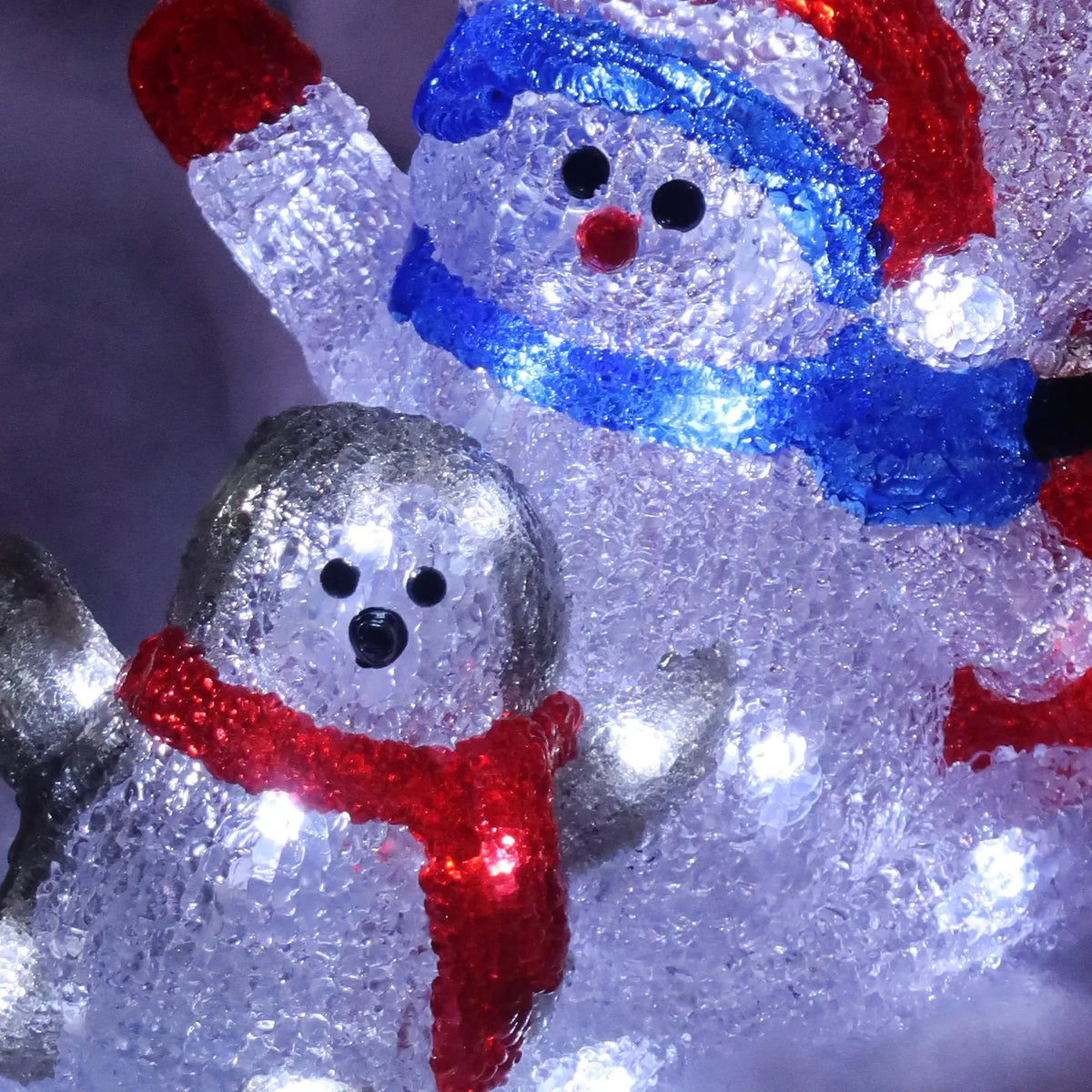 Acrylic Santa Penguin Snowman Led Holiday Decoration