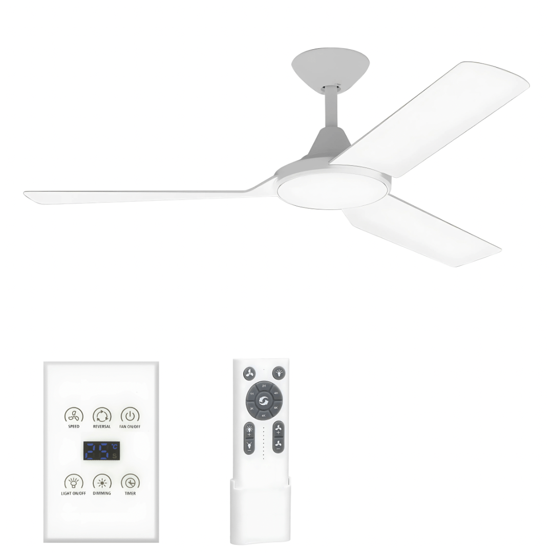 Green Earth Lighting Australia Ceiling Fan AeroVane Wall Control DC Ceiling Fan 48” sleek and aerodynamic 60021WC