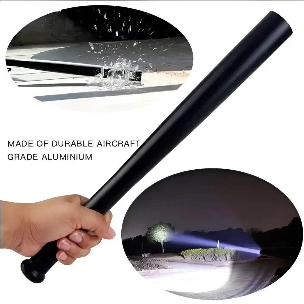Brillar Electrical Aluminium Security Torch - Black