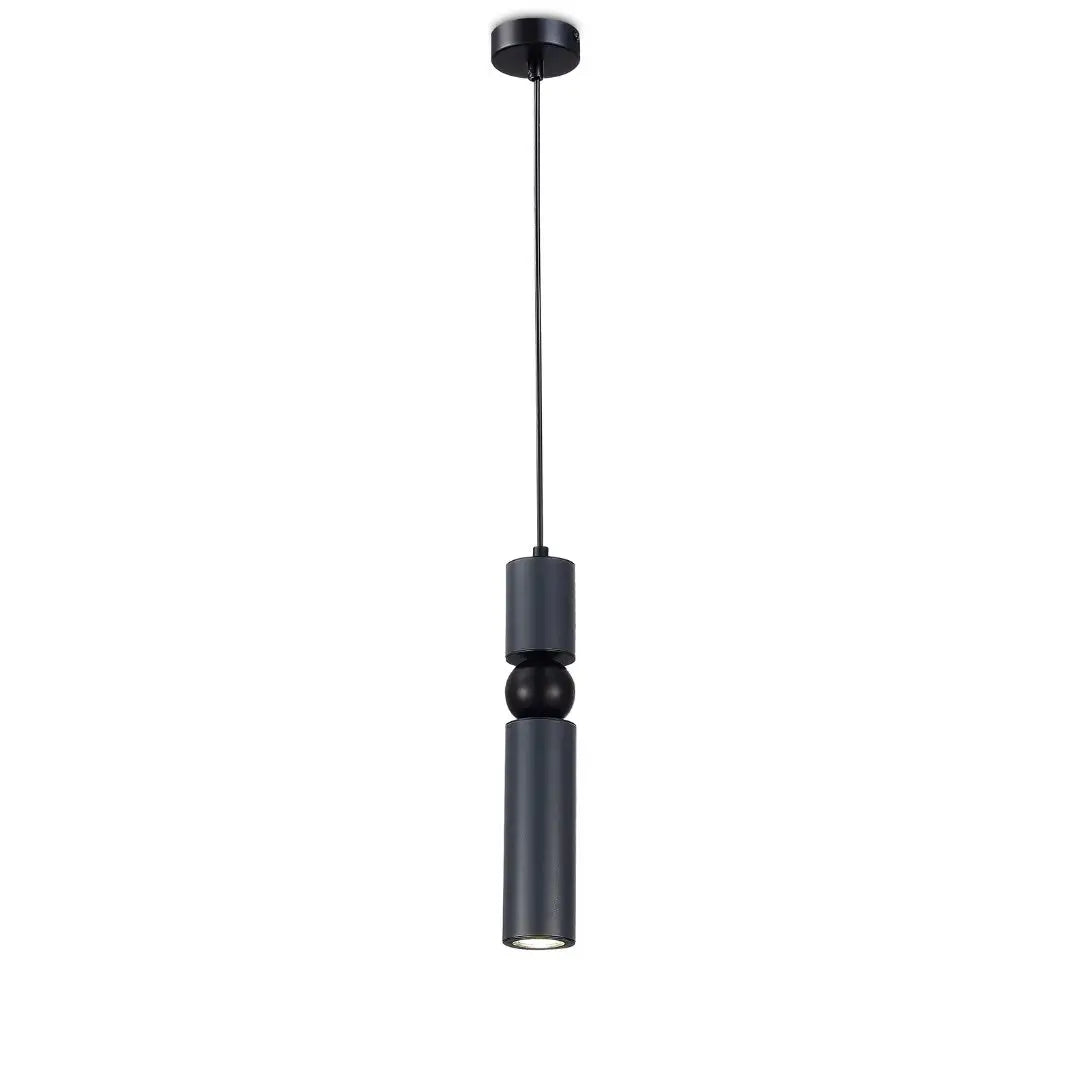 Amalfi Matt Black LED Tri-Colour Single Pendant Light