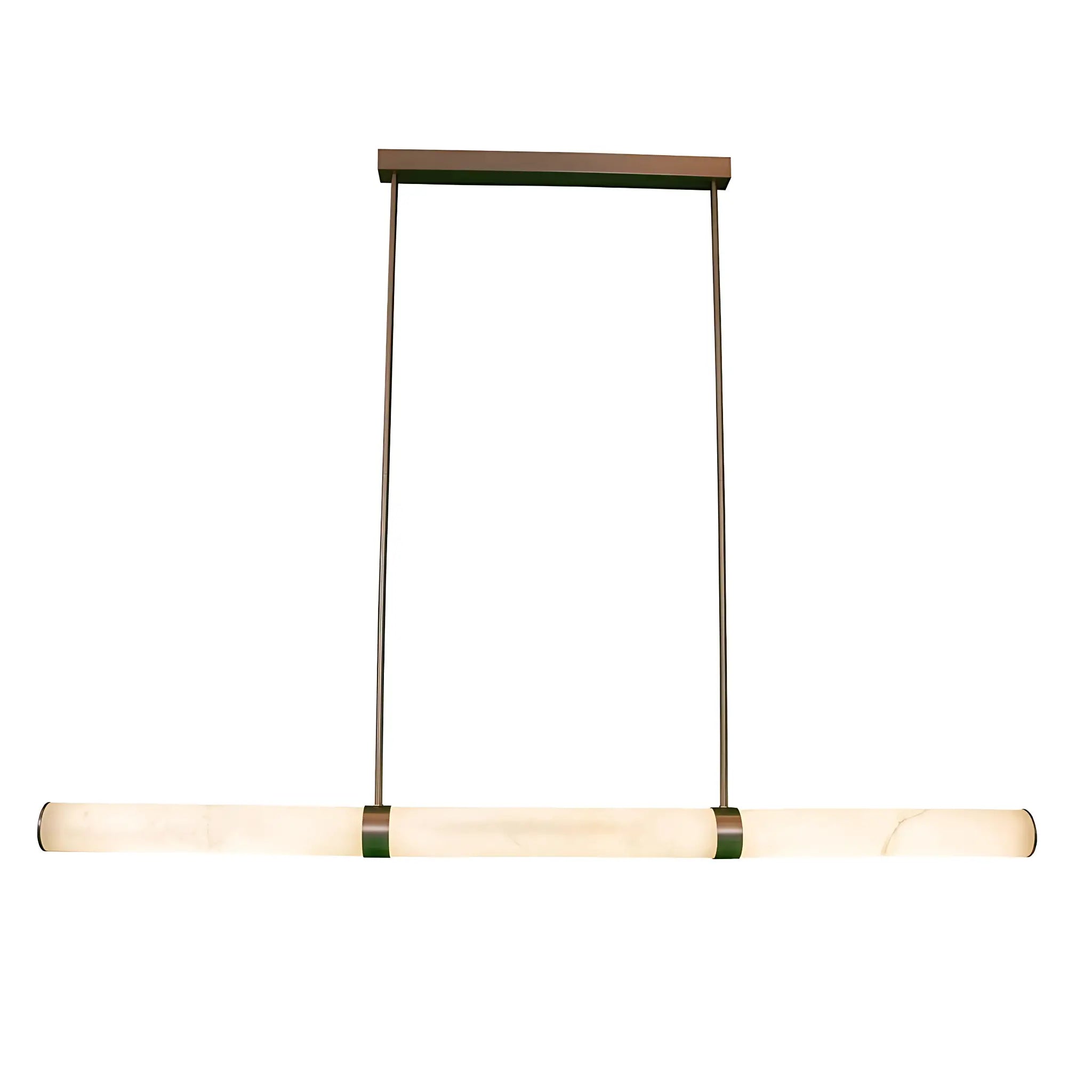 Madison Alabaster Style Spanish Marble Pendant Light - Antique Brass / Non Dimmable
