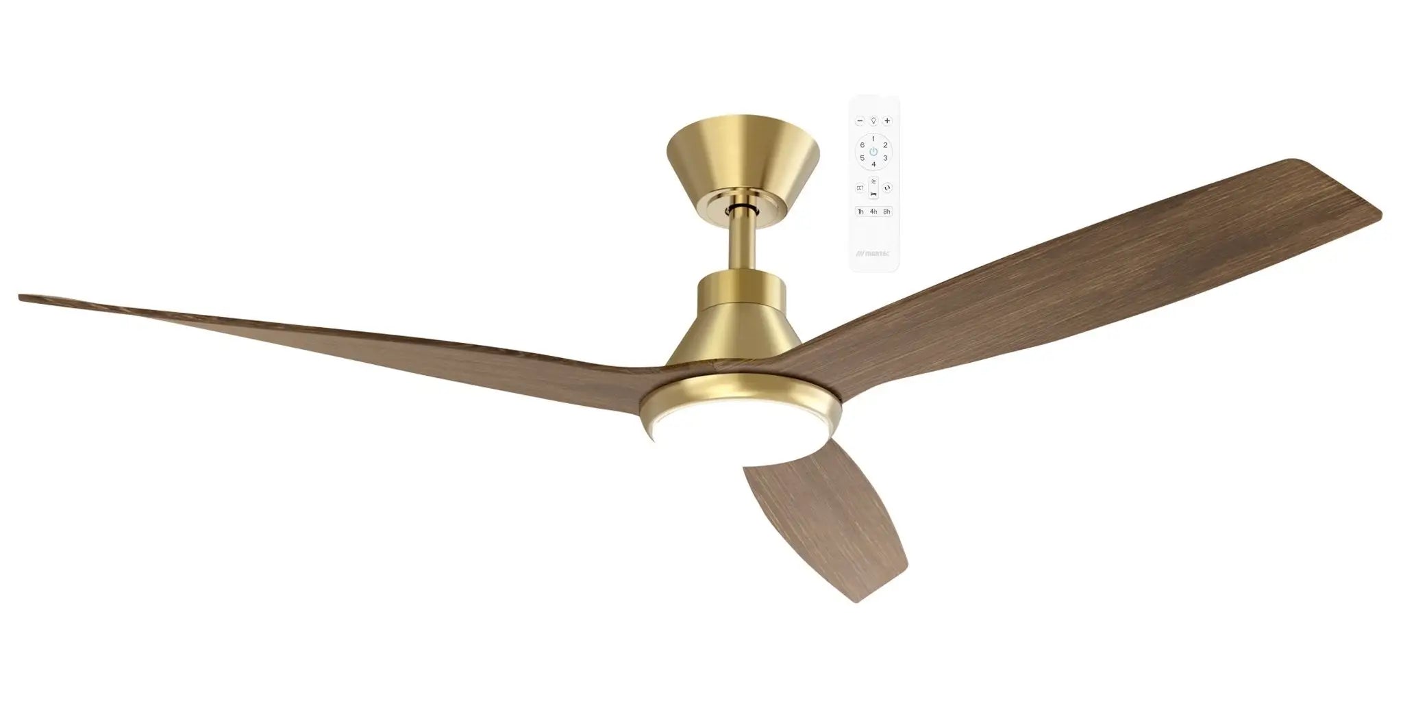 Triumph Dc Ceiling Fan with Light - Martec - Antique Bronze / Walnut