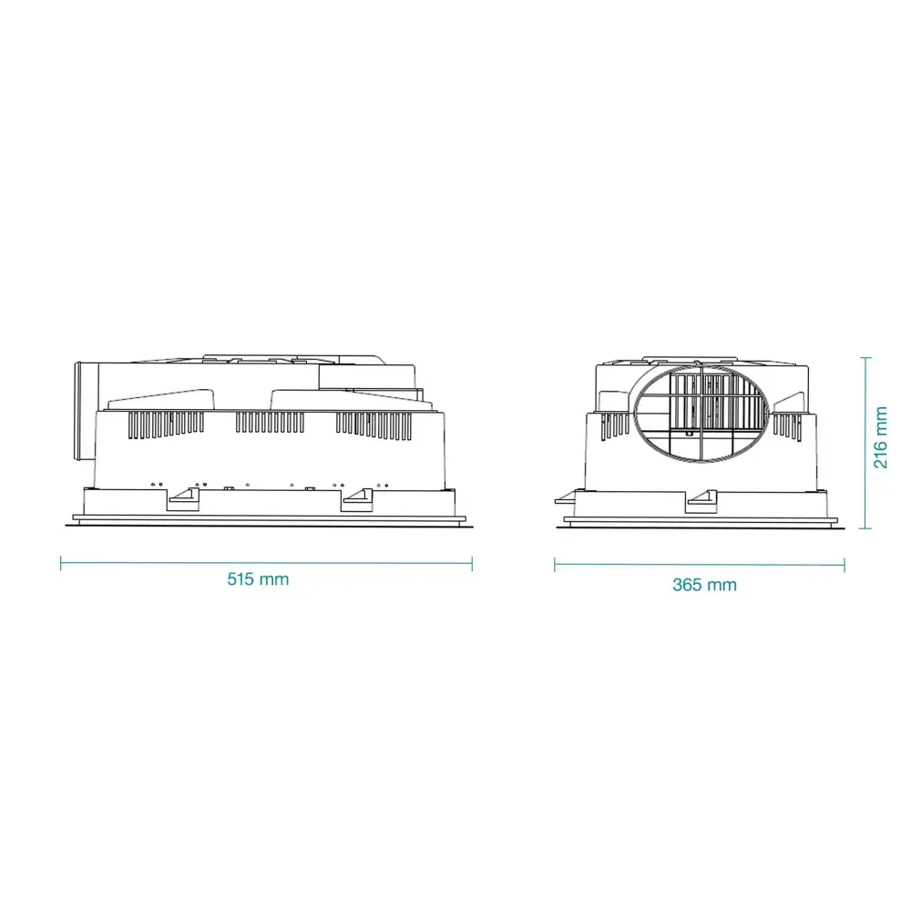 Martec Aspire II Bathroom Heater and Exhaust Fan with Tricolour LED Light