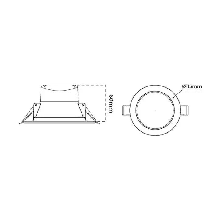 Atom At9039 8w Tri-colour Led Dimmable Recessed