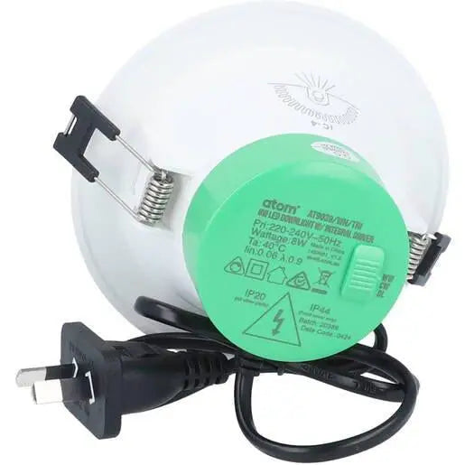 Atom At9039 8w Tri-colour Led Dimmable Recessed