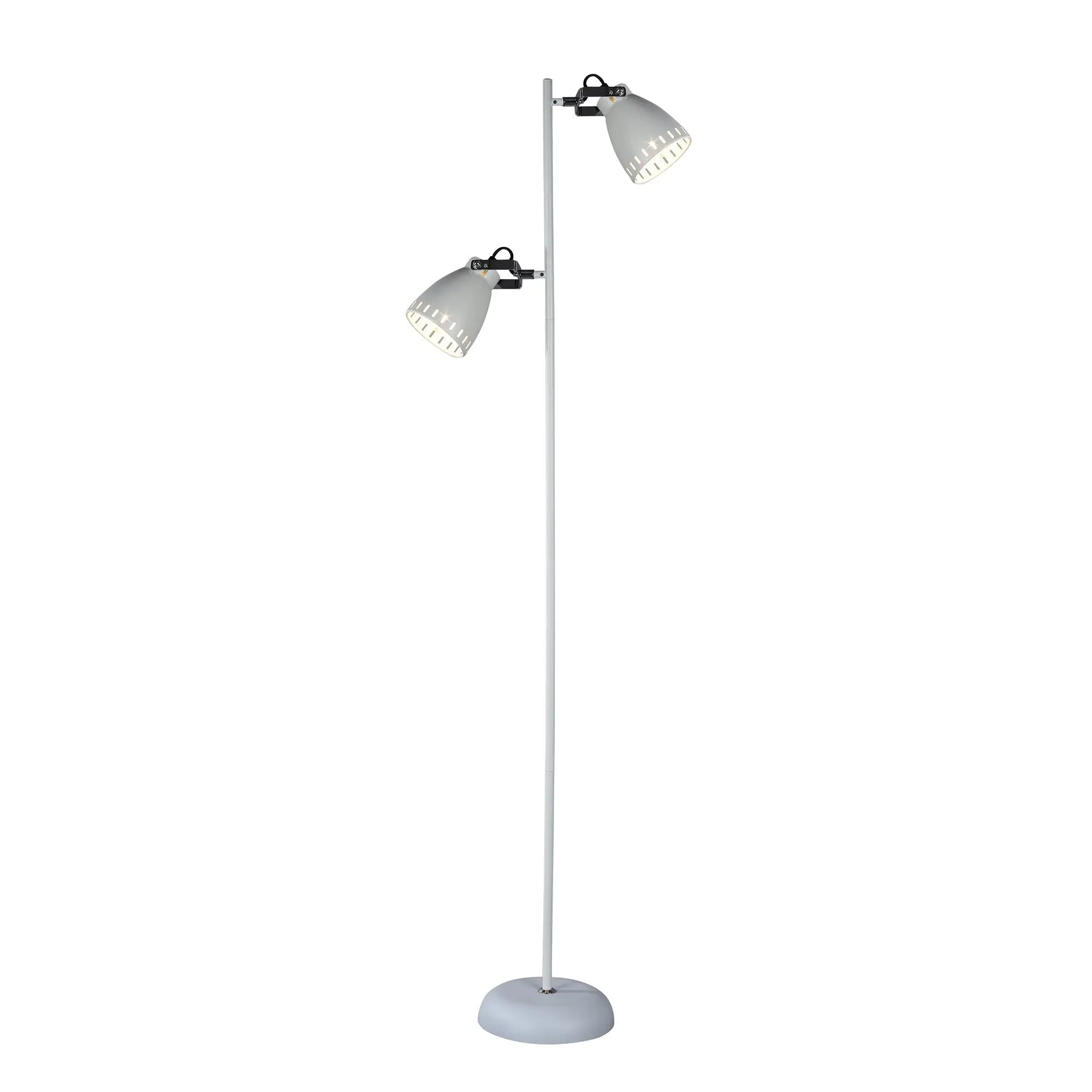 Audrey Floor Lamp White Modern Metal Two Lights Lexi