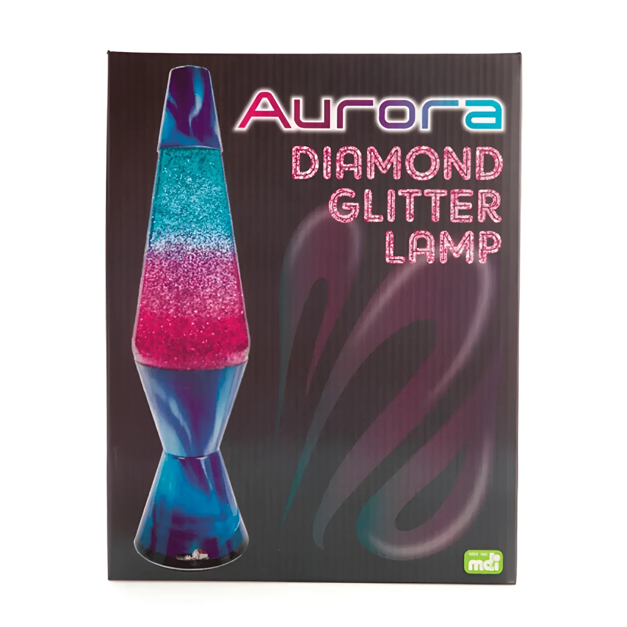 Aurora diamond glitter lava lamp with vibrant blue and pink hues, glittery interior, and glass body for glitter lava lamp australia