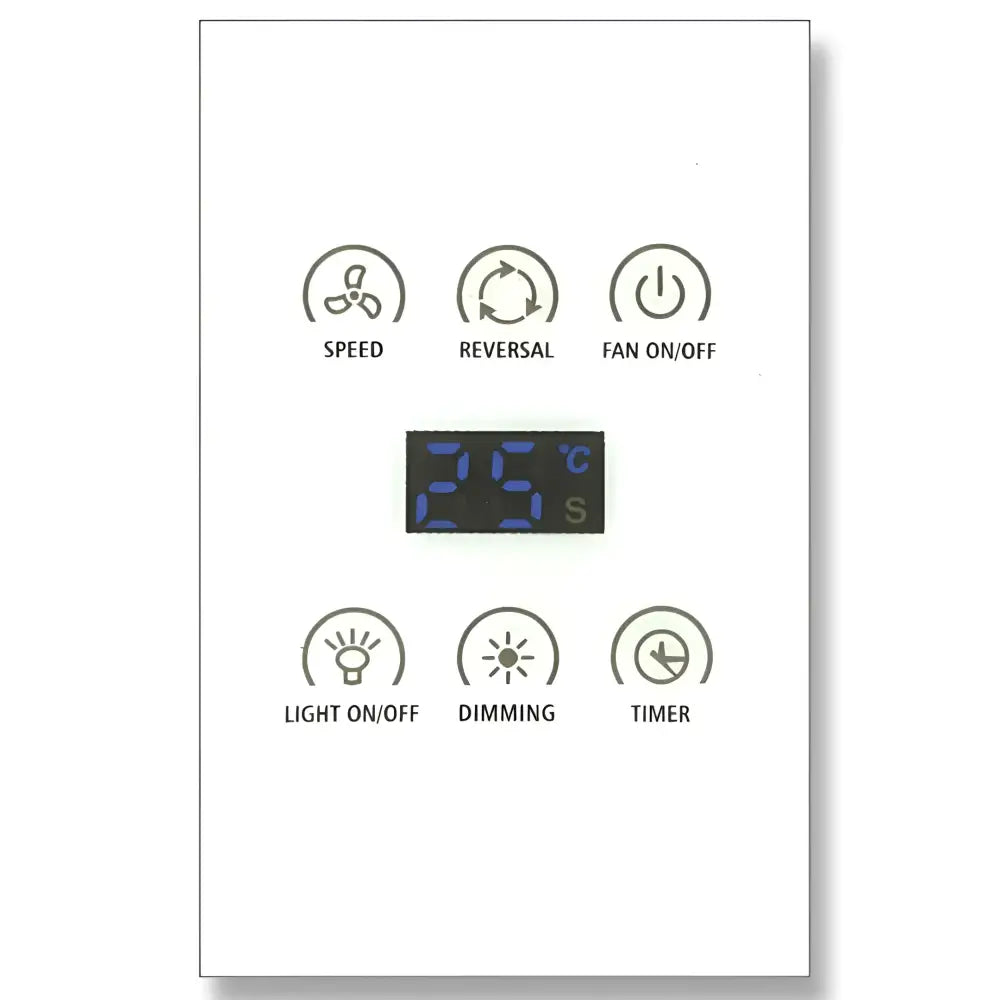 Domus Lighting Ceiling Fan AXIS 3 Blade 1220mm 48" DC Ceiling Fan - Black + Wall Control 60020WC