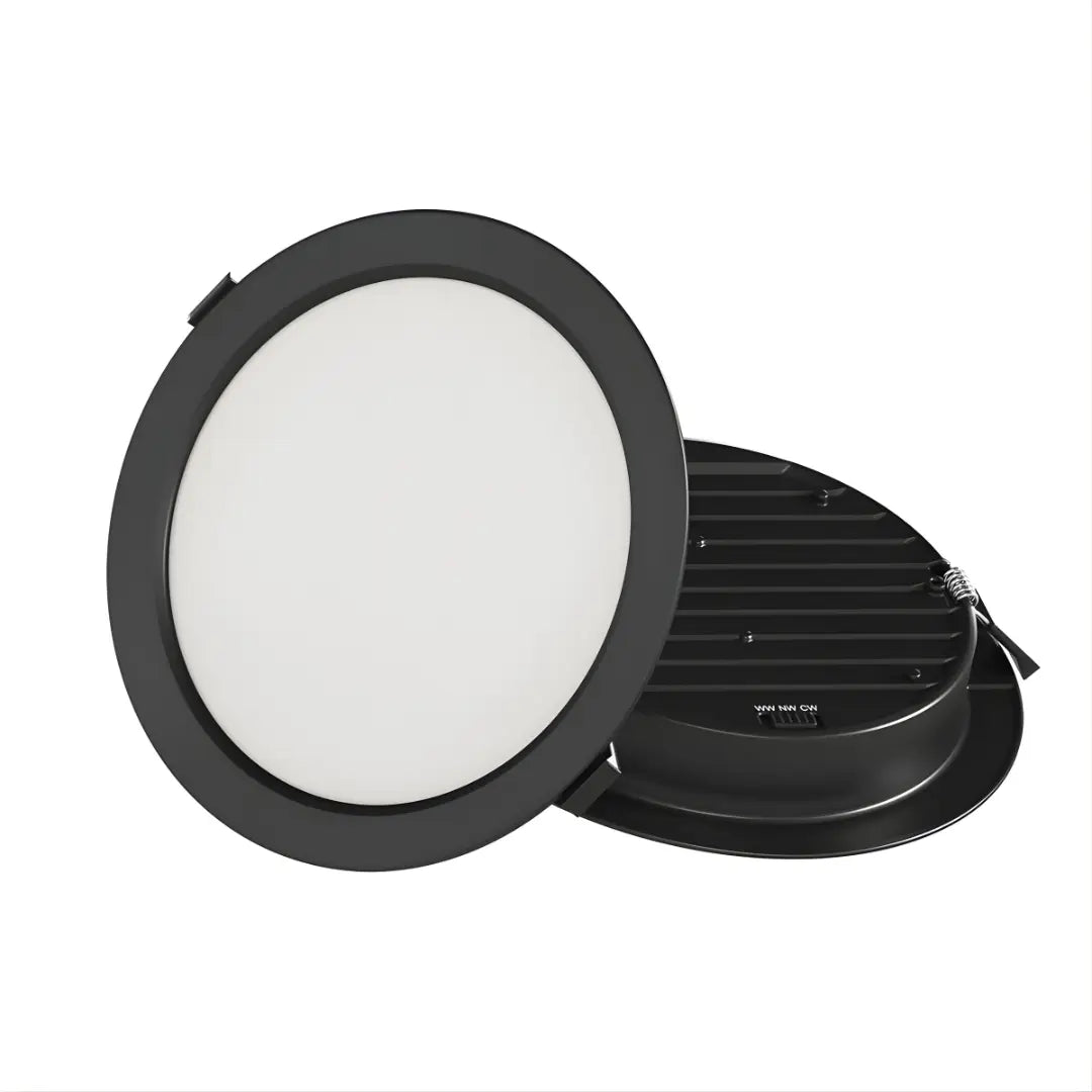 30w Tri-colour Dimmable Led Downlight Anodised - Black