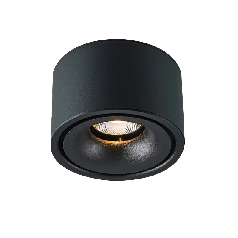 3a lighting dl1542 10w tri-colour dimmable 65mm black led surface mount downlight