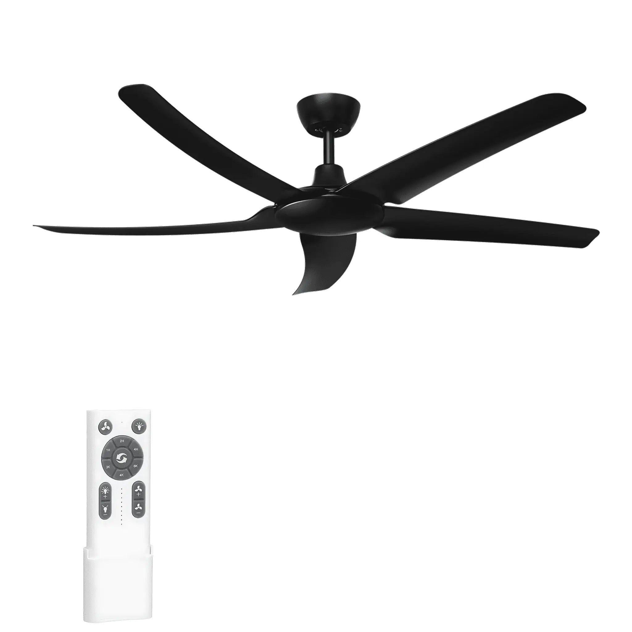 Domus Hover 56 Inch Dc Ceiling Fan with Remote Control - Black