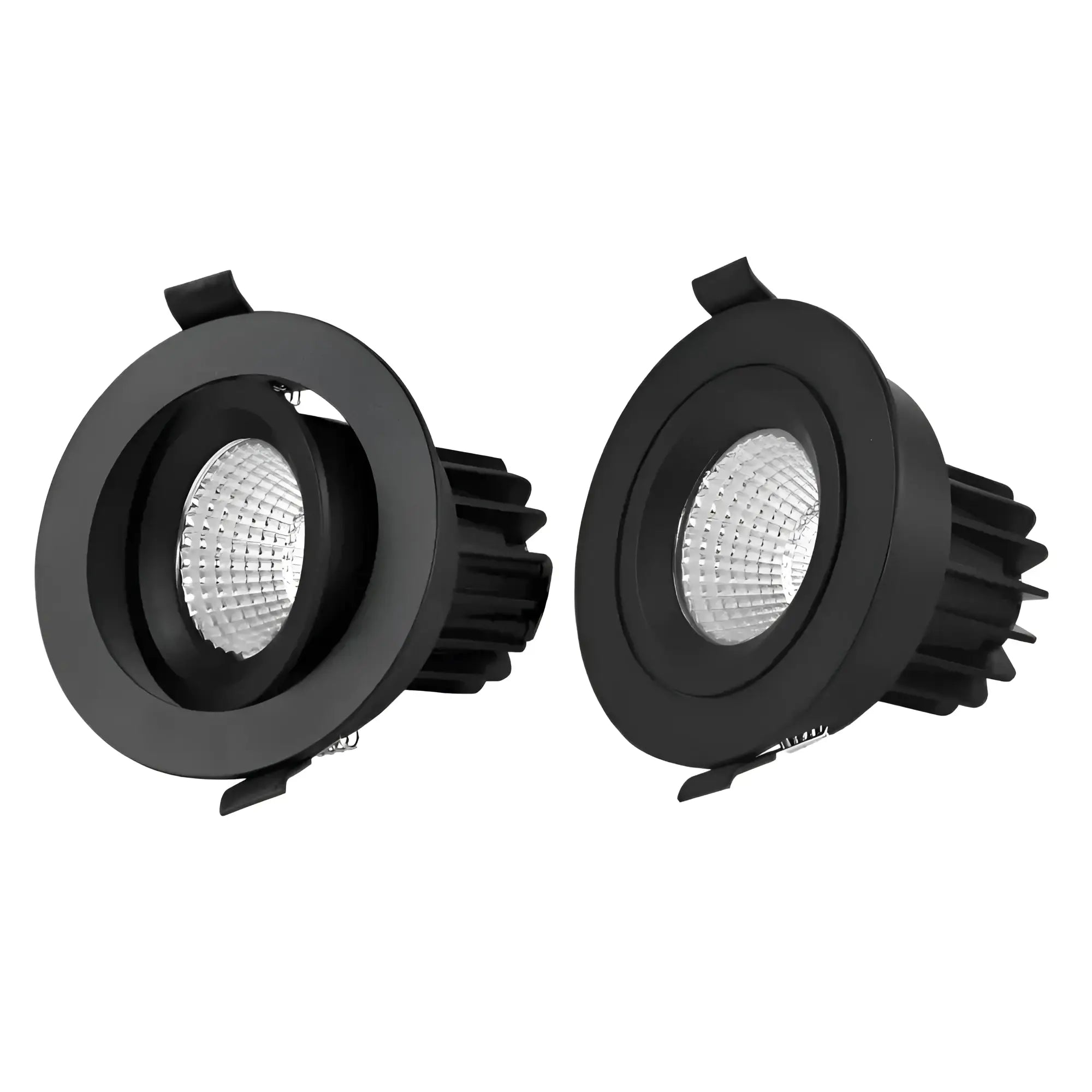Green Earth Lighting Australia LED Downlight 13W Black Tri-Colour Dimmable COB Tiltable LED Downlight 90mm Cut Out EYREBL