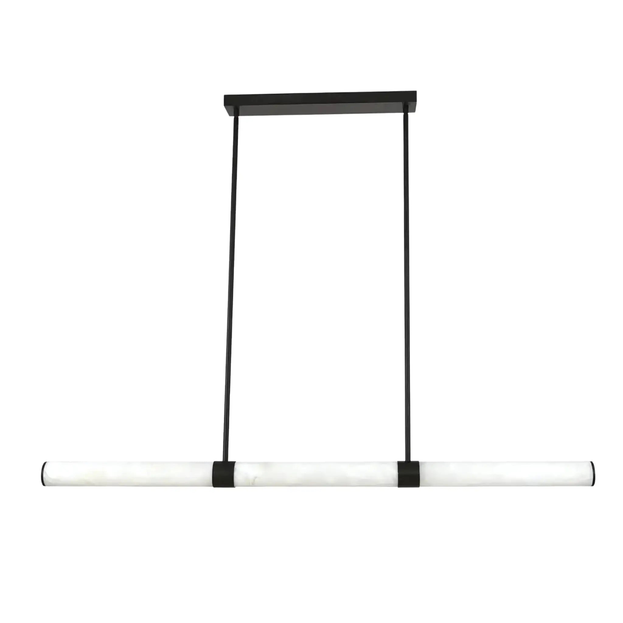 Madison Alabaster Style Spanish Marble Pendant Light - Black / Non Dimmable