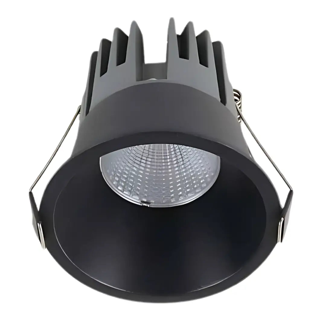 12w Trimless Ultra Low Glare Deep Set Dimmable Led Downlight - Black