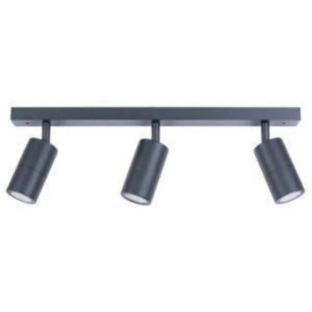 Pg3 3 Light Gu10 Adjustable Head Bar Spotlight - Cla - Black