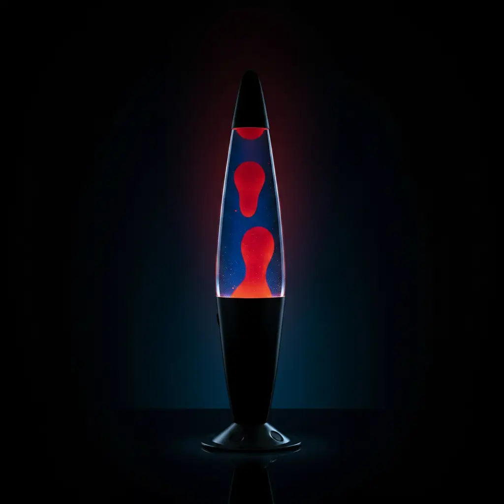 Black Red Blue Peace Motion Lava Lamp