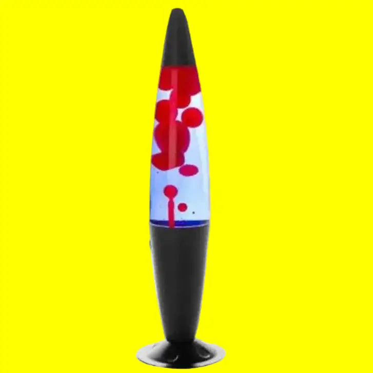 Black Red Blue Peace Motion Lamp with Red Wax Blue